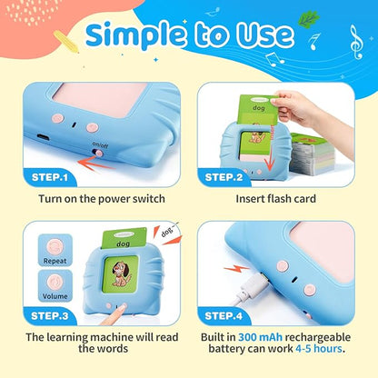Spanish Flash Cards for Kids,Bilingual Flash Cards for Toddler/Beginning - ABC,Numbers,Colors,Shapes,Español/English Talking for Preschool,Kindergarten,Ages 2+