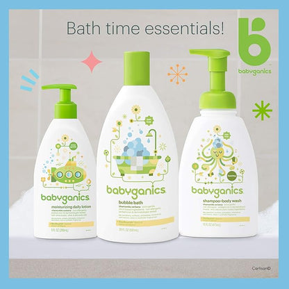 Babyganics Baby Shampoo + Body Wash Pump Bottle, Chamomile Verbena 16 Fl 2)
