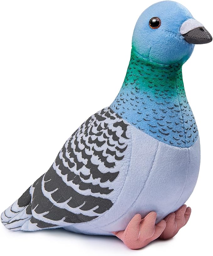 ZHONGXIN MADE Simulation Blue Pigeon Plush Toy - 10 inch Pigeon Blue Stuffed Animal Toy, Cute Pigeon as Gift for Kids