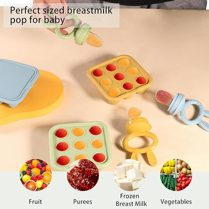 WAJIAYON Baby Food Freezer Tray,Silicone Nibble Freezer Tray