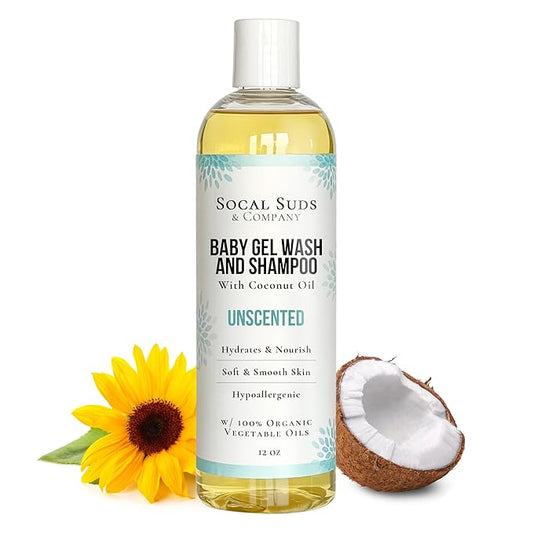 SoCal Suds & Company - 2-in-1 Organic Gel Baby Shampoo & Body Wash 12oz