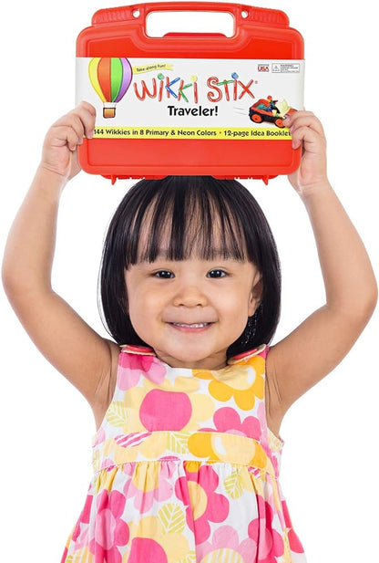Wikki Stix Traveler, Kids Travel Essential, 144, Red Carrying Case