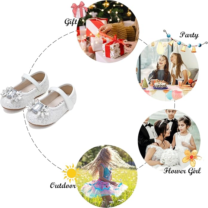 Felix & Flora Girls Toddler Little Ballet Shoes - Flower