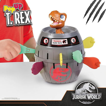 TOMY Pop Up T-Rex Kids Game - Family and Preschool Kids Games for Family Game Night - Kids Activities and Jurassic World Toys - Girls and Boys Games - 2-4 Players - Ages 4 Years and Up