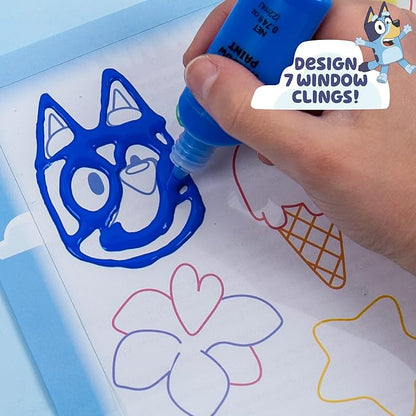 Bluey Window Art Suncatchers for Kids, Window Art Kit, Great Suncatchers Kit for Kids to Paint, Great At-Home Kids Craft Activity or Bluey Birthday Party Idea, Bluey Toys for Kids Ages 3, 4, 5, 6