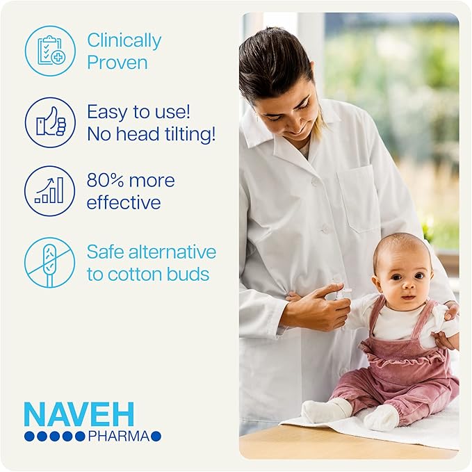 NAVEH PHARMA CleanEars Baby | Ear Wax Removal Kit Spray Ear Wax Softener Cleaner Ear Irrigation and Wax Dissolution | All-Natural Formula | Nonirritant – for Kids and Adults | 1 Fl Oz