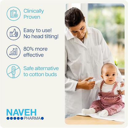 NAVEH PHARMA CleanEars Baby | Ear Wax Removal Kit Spray Ear Wax Softener Cleaner Ear Irrigation and Wax Dissolution | All-Natural Formula | Nonirritant – for Kids and Adults | 1 Fl Oz