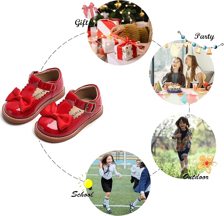 Felix & Flora Toddler Little Girl Mary Jane Dress Shoes