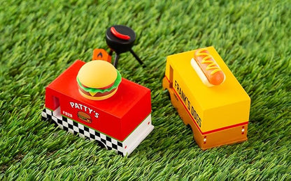 Candylab Toys CANDYCAR® Wooden Food Truck Collection - Hamburger Van,