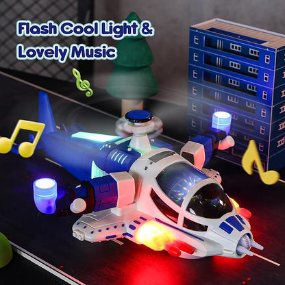 HOLYFUN Toddler Airplane Toys for Boys, Helicopter Toys with Sounds and Lights 3 4 5 Year