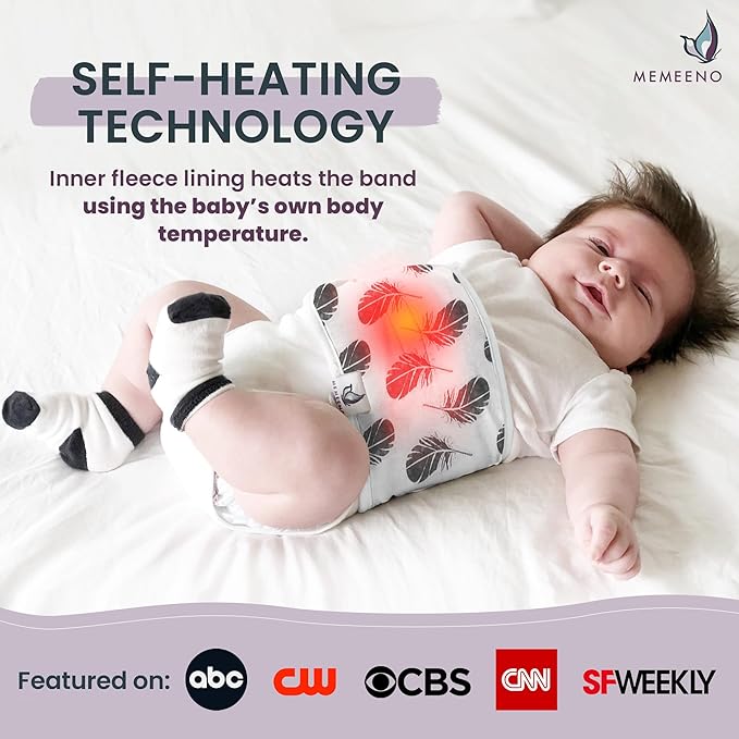 Baby Belly Band for Gas & Colic Baby Relief - Self Heating Belly Band Baby Belly Button Band Colic Band Tummy Wrap for Babies Colic Belt Baby Gas Wrap Colic Baby Relief Newborn