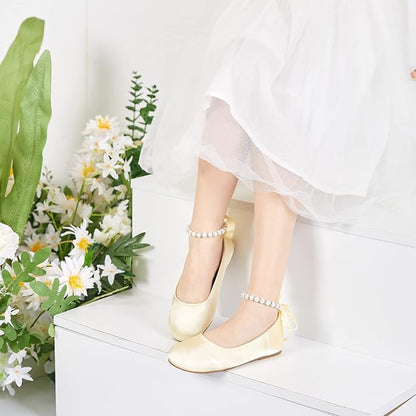 Felix & Flora Girls Toddler Little Ballet Shoes - Flower