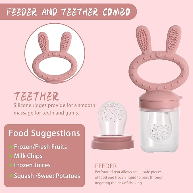 WAJIAYON Baby Breastmilk Popsicle Molds & Baby Fruit Feeder (3 Pack), Baby Food Freezer Tray Storage Containers