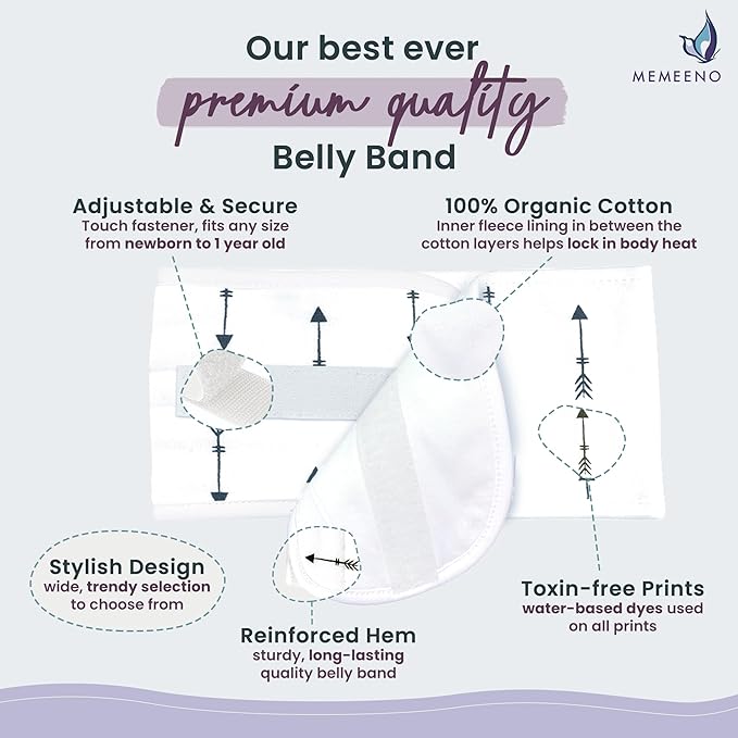Baby Belly Band for Gas & Colic Baby Relief - Self Heating Belly Band Baby Belly Button Band Colic Band Tummy Wrap for Babies Colic Belt Baby Gas Wrap Colic Baby Relief Newborn