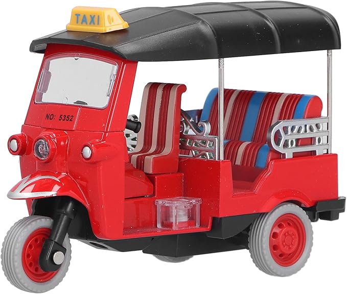 Tricycle Toy, Pull Back Thai Tricycle Simulation Alloy Tuk Tuk