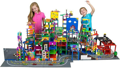 Strictly Briks Compatible with Lego Building Blocks Road Plates 10" x 10", 4 Pack Kids Brick Baseplates for City Road, Street, Race Track, Towns, Compatible with All Major Classic Brands