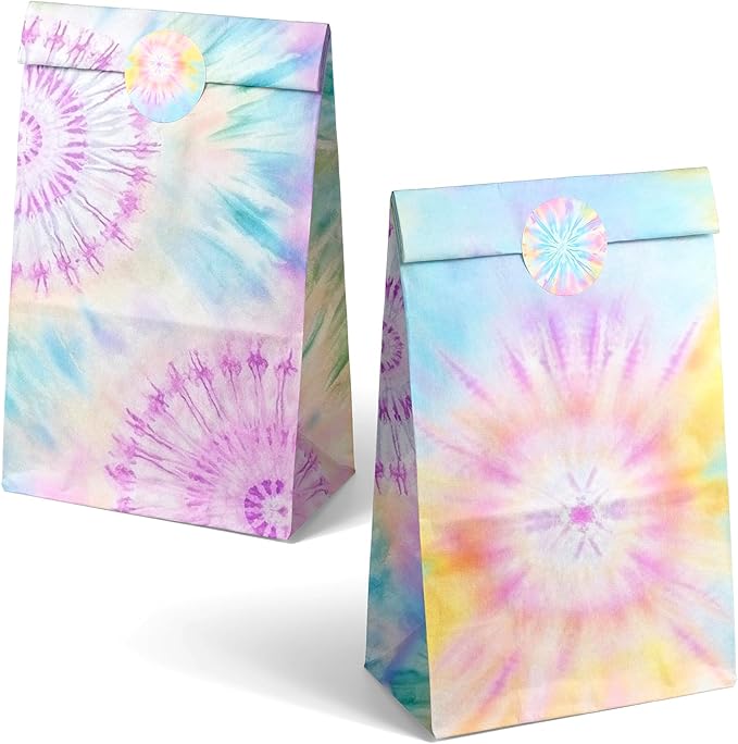 Tie Dye Party Favor Bags Tie Dye Goodie Bags Tie Dye Party Favors for Kids Tie Dye Birthday Party Supplies