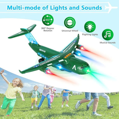 ele ELEOPTION Transport Airplane Toy Aeroplane Infrared Remote Control Plane 3 4 5 6 7 8