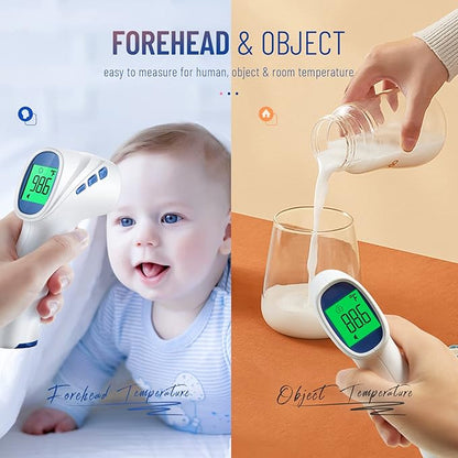 Forehead Thermometer for Adults and Kids, Digital Infrared Thermometer with Fever Alarm