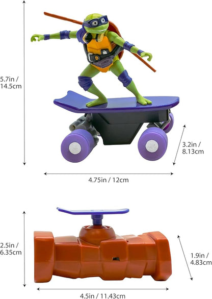 Teenage Mutant Ninja Turtles Toy, Donatello Half Pipe RC Skate Vehicle, Mutant Mayhem Remote Control TMNT Toy for Kids, Ages 3+