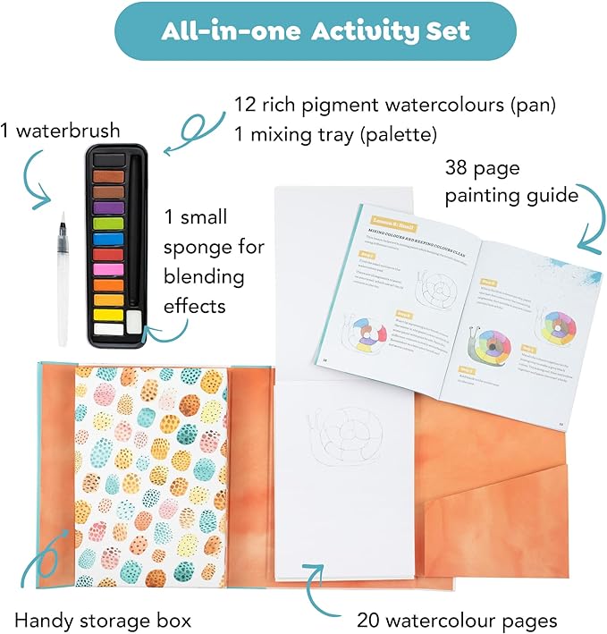 Tiger Tribe: How to Paint: Watercolor - Animals - Step-by-Step Guide Learning Techniques, 12 Watercolors & Brush, Painting, Kids & Tweens Ages 8+