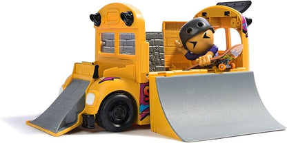 TECH DECK Sk8 Crew 2-in-1 Transforming Ultra Sk8 Bus & Storage with Fingerboard & Figure, Collectible Mini Skateboards, Kids Toys for Ages 5 and up