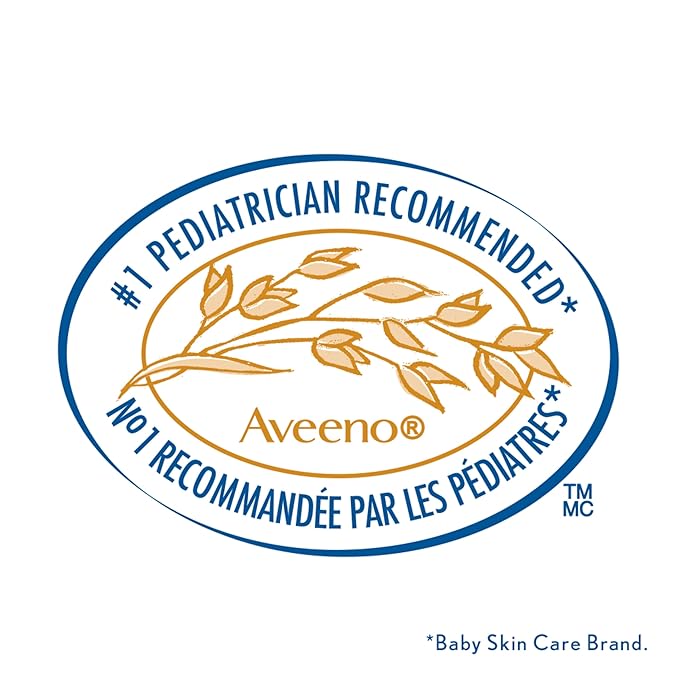 Aveeno Baby Daily Moisture Gentle Body Wash & Shampoo with Oat Extract, 2-in-1 Baby Bath Wash & Hair Shampoo 18 fl.