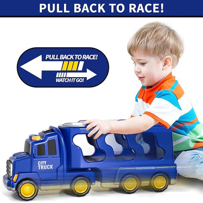 Bennol Toddler Trucks Toys for Boys Age 3-5, 5 in 1 City Car Truck for Toddlers Boys Girls 3 4 5 6 Years Old