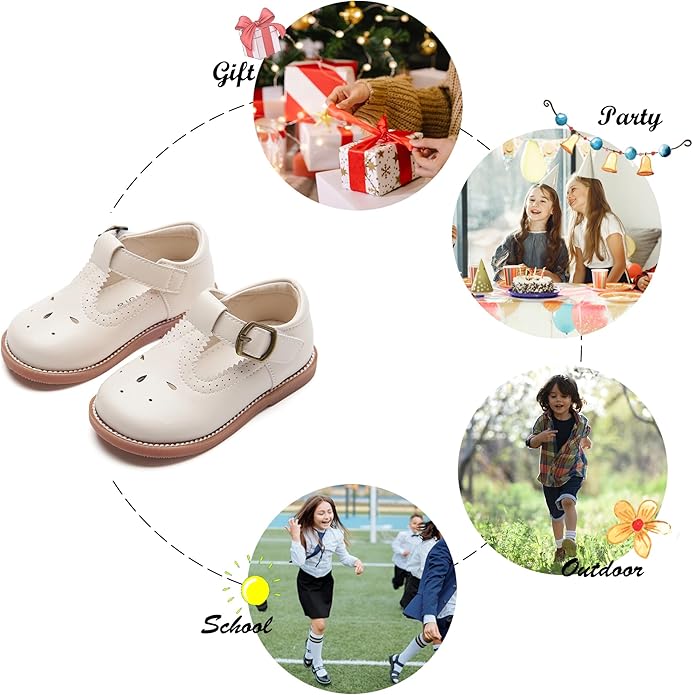 Felix & Flora Toddler Little Girl Mary Jane Dress Shoes