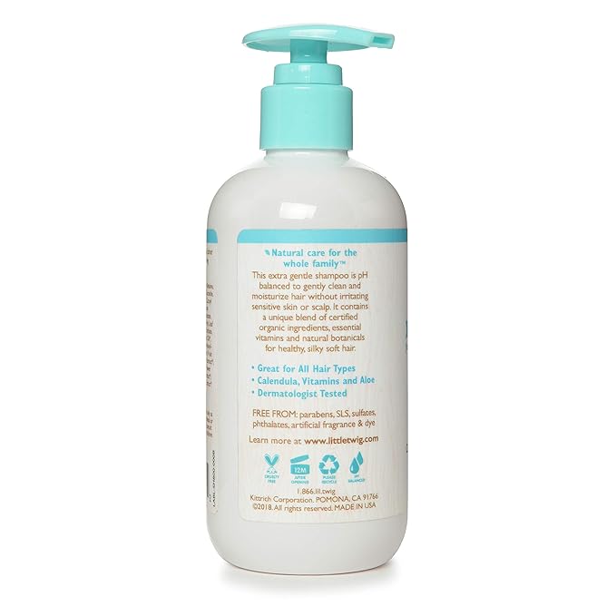 Little Twig Fragrance-Free Shampoo, Hair Shampoo with Natural Plant Derived Formula 8.5 fl.