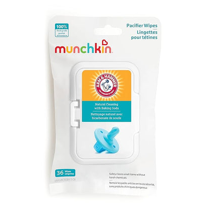 MunchkinÂŽ Arm & Hammer Pacifier Wipes 2 Pack 72 Wipes & 1 Pack 36 Wipes - Safely Clean Baby Bottles, Cups