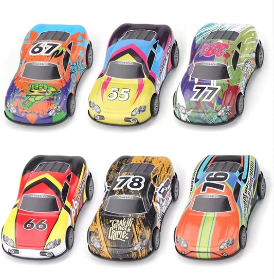 H 4.2 inch Pull Back Cars Toys Set, Friction Power Alloy Casting car Mini Race car 3 4 5 6 6 Piece