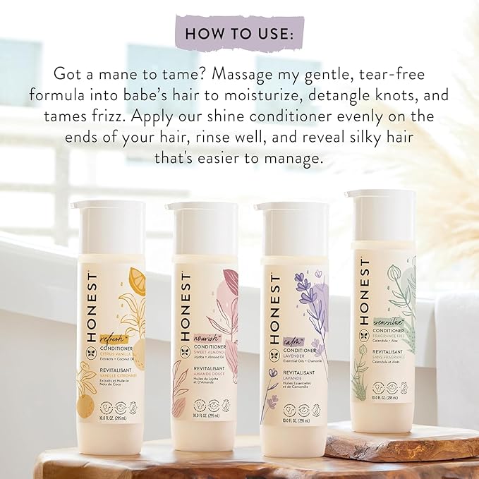 The Honest Company Silicone-Free Conditioner , Gentle for Baby 10 fl