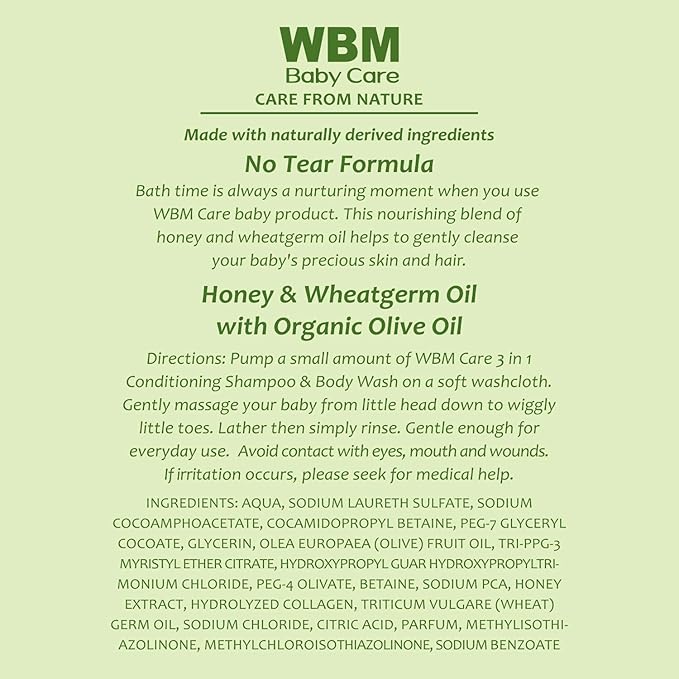WBM Care 3 in 1 Baby Shampoo, Body Wash & Conditioner 10 oz 2 |
