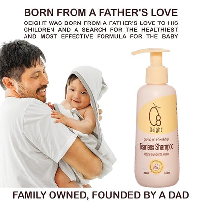 O8 Baby Tearless Shampoo, Natural Baby Shampoo 220ml B5, for