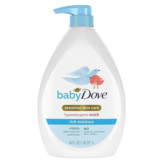 Baby Dove Sensitive Skin Care Baby Wash Rich Moisture For 34 oz
