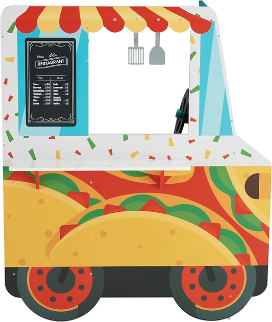Teamson Kids My Little Helper Kids Play Taco Truck Playset with Accessories, Multicolor
