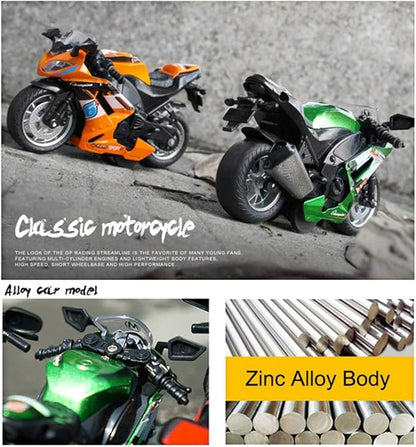 Pull Back Motorcycle Toys, Tiny Gift with Music Lighting 3 4 5 6 7 8