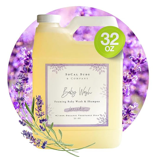 SoCal Suds & Company - 2-in-1 Organic Baby Shampoo & Body Wash Castile Soap 32oz