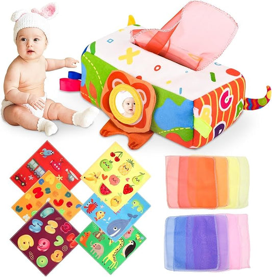 YOGINGO Baby Toys 6 to 12 Months - Baby Tissue Box Toys 1 Year