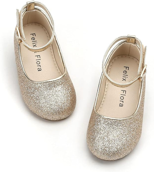 Felix & Flora Girls Toddler Little Ballet Shoes - Flower