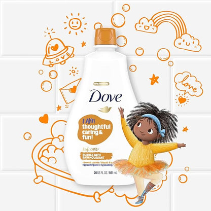 Dove Bubble Bath for Kids Coconut Cookie Hypoallergenic Formula 20 4 Count