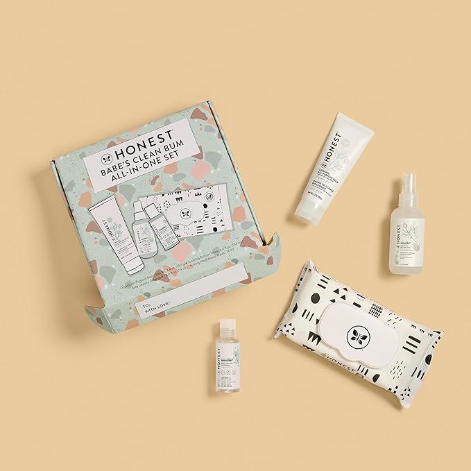 The Honest Company Babe's First Mess Gift Set | Fragrance Free Newborn Essentials 99% Water
