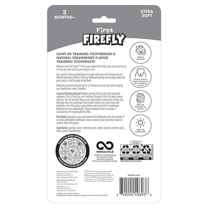 Firefly First Peppa Pig Training Kit, Light Up Toothbrush with Extra Soft Bristles and Natural Strawberry Flavor Training Toothpaste, 1.75 oz