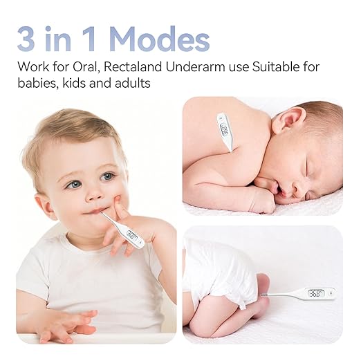 Berrcom Digital Thermometer for Adults and Kids, Medical Thermometer 10 Second