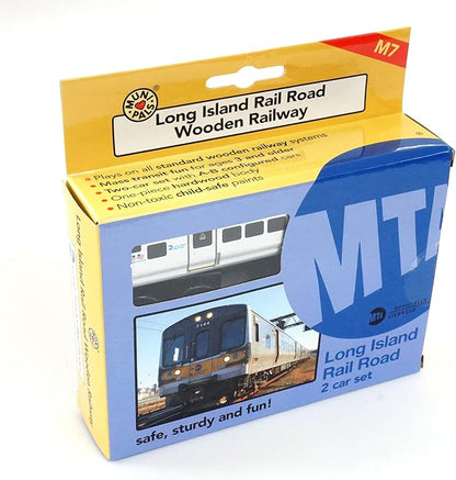 MUNI PALS Munipals Long Island Rail Road Wooden Railway M7 2-car Set–Child