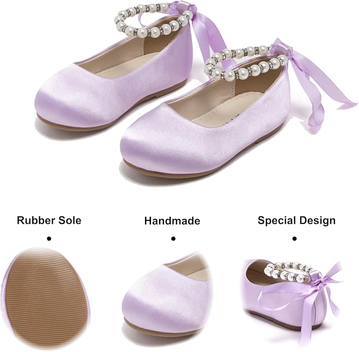Felix & Flora Girls Toddler Little Ballet Shoes - Flower