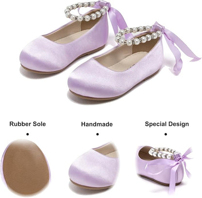 Felix & Flora Girls Toddler Little Ballet Shoes - Flower