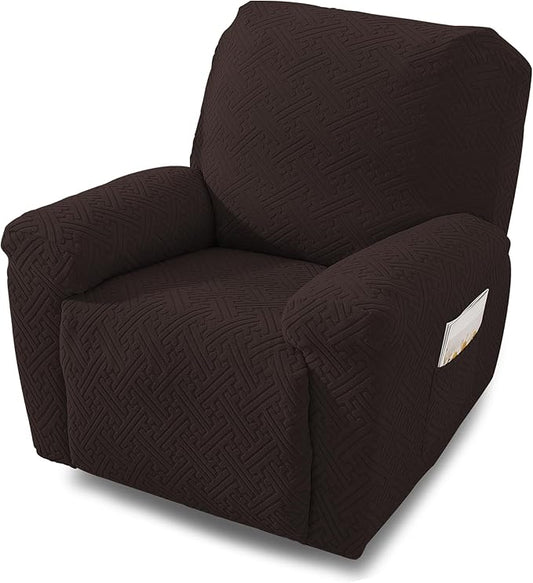 NORTHERN BROTHERS Recliner Chair Covers, Lazy Boy Recliner Covers, Stretchy Cover for Recliner Chairs, Dark Brown