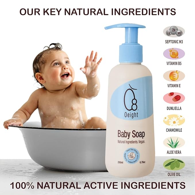 Oeight Baby Natural Soap | Bath Soap for Newborn Baby 200ml, Baby